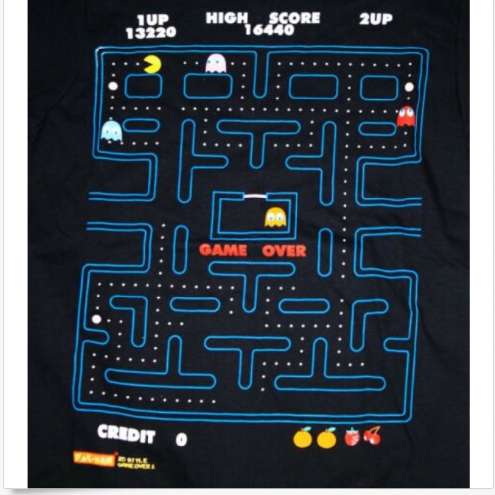 Pac-man Short Sleeve Graphic T-Shirt Size Small - Picture 2 of 4